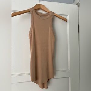 NSF racer back tank, xs, tan